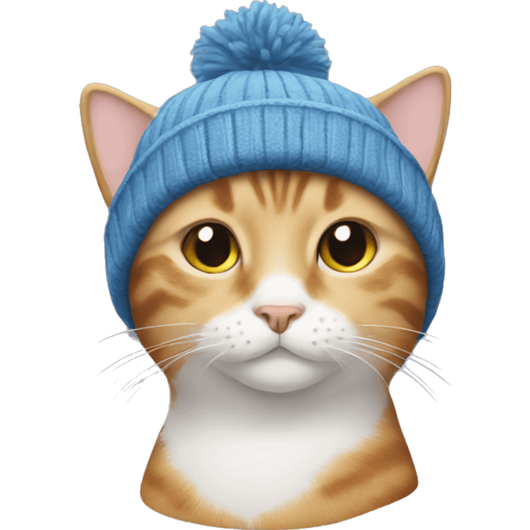 Cat wearing a beanie emoji