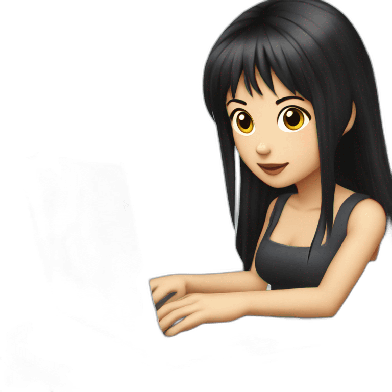 nico-robin-with-a-macbook emoji