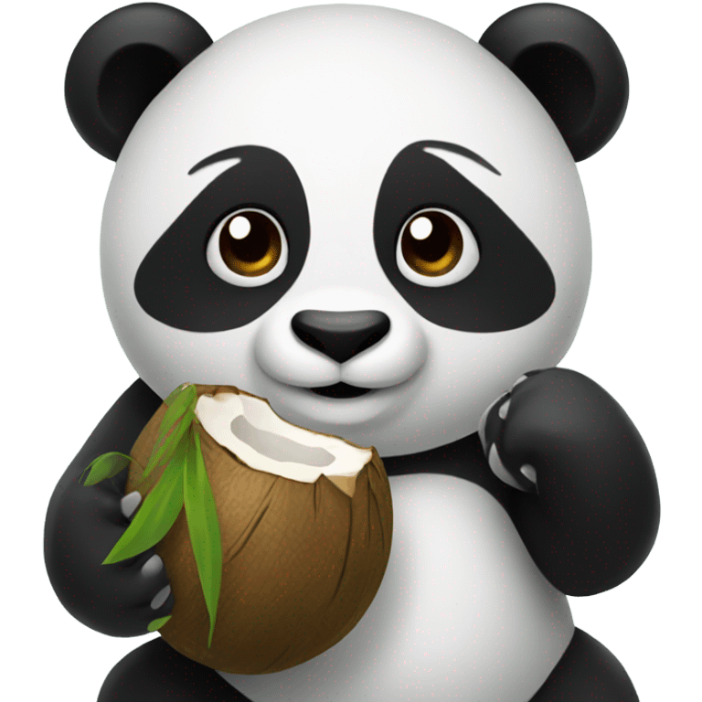 Panda with coconut  emoji