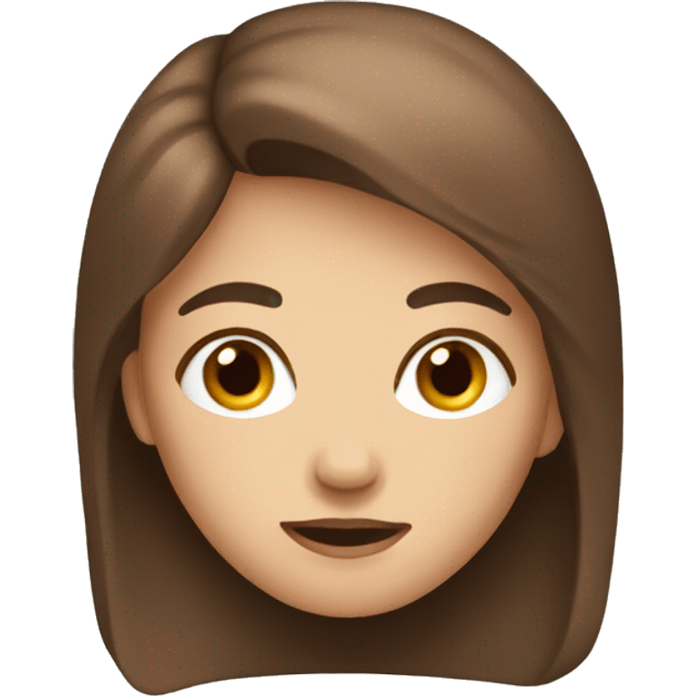 brown-haired emoji