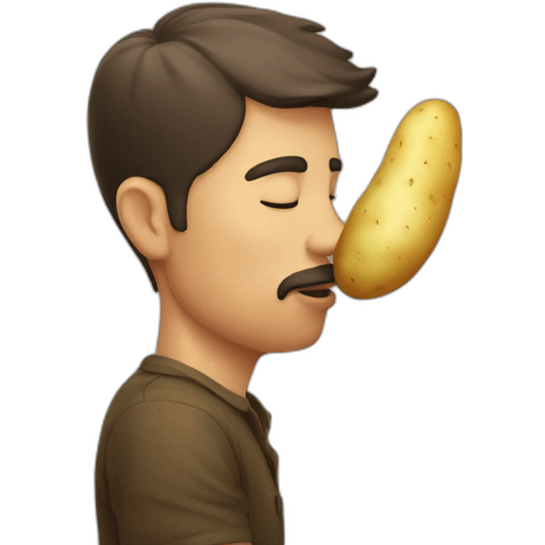 Man kissing potato emoji