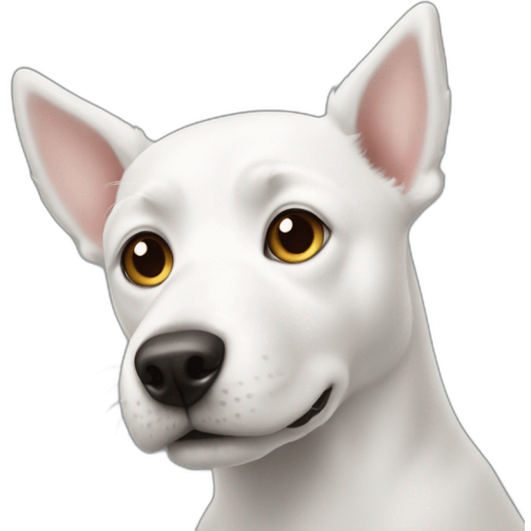 white doggie with tiny ears emoji