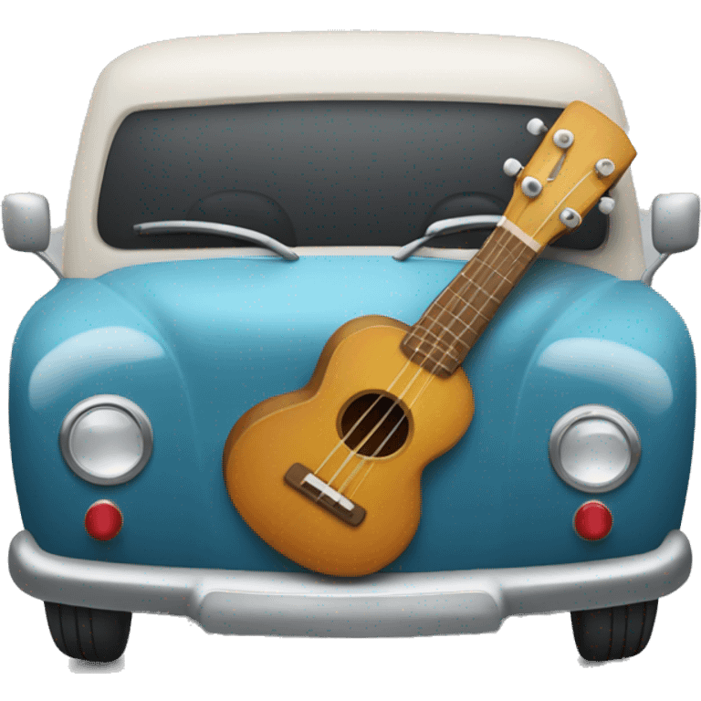 Ukelele while driving emoji