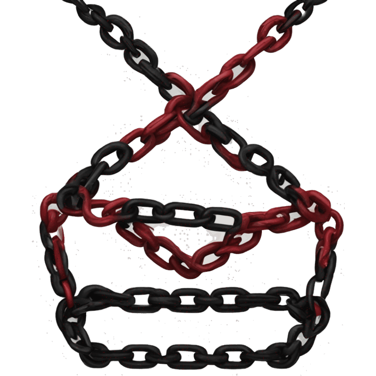 Red and black Gothic chain￼ emoji