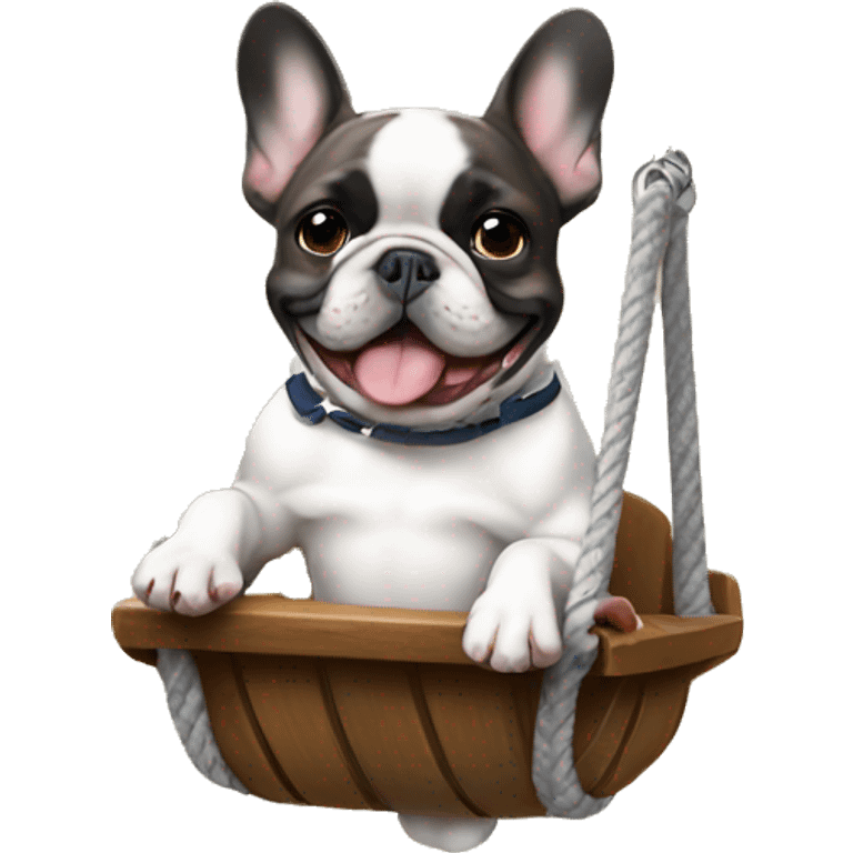 French bulldog in swing emoji