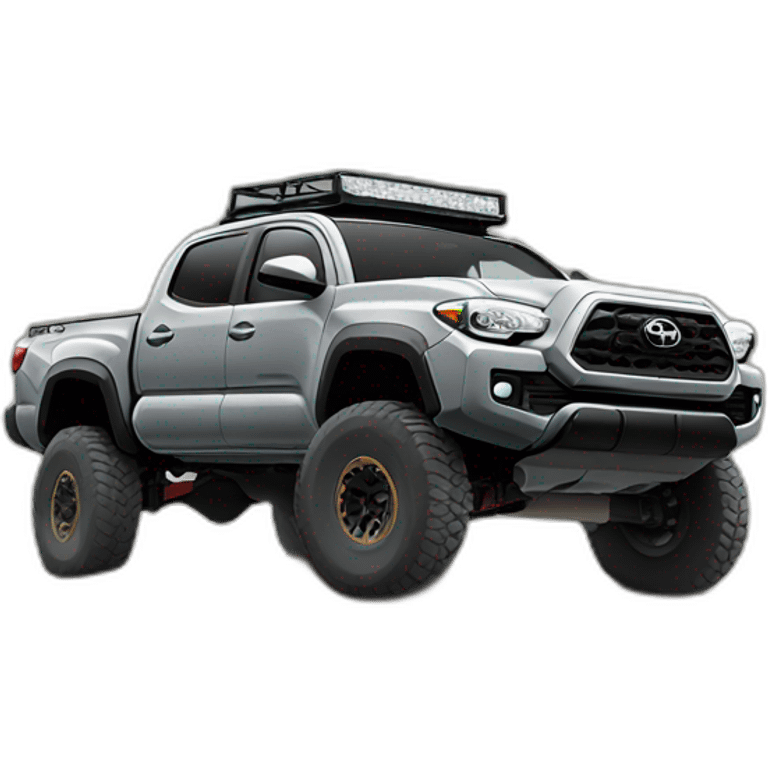 Lifted Grey Off-road Toyota Tacoma emoji