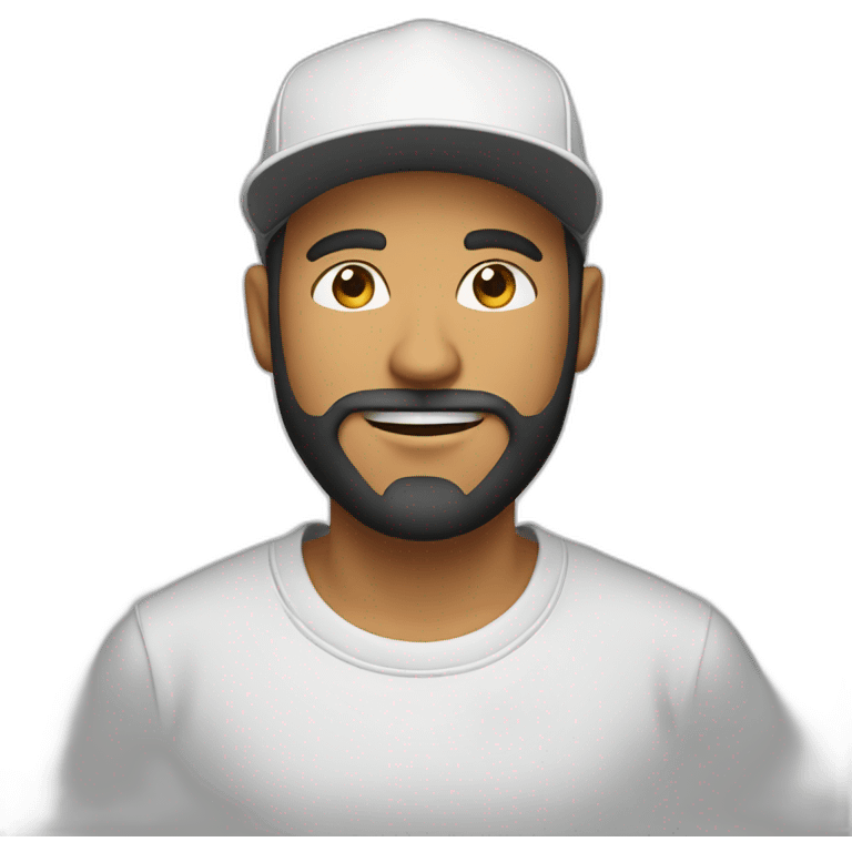 marketer man with middle beard snapback hat emoji