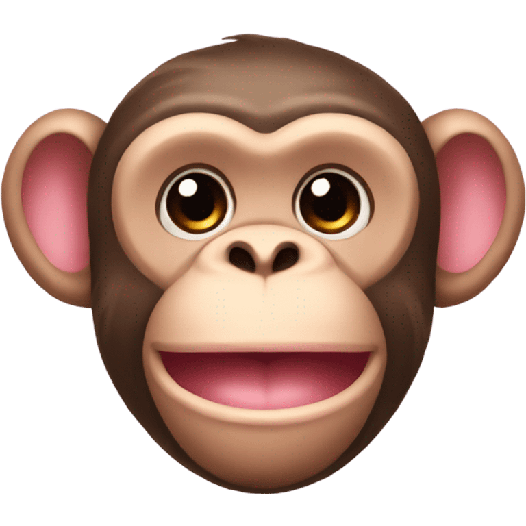 Monkey with a light pink bow emoji