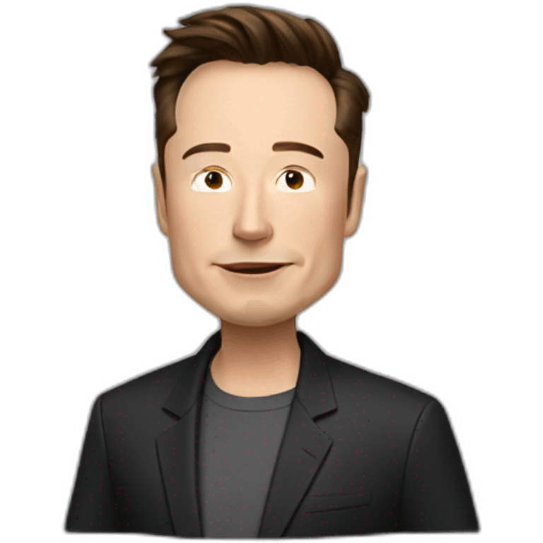 Elon musk in tesla emoji