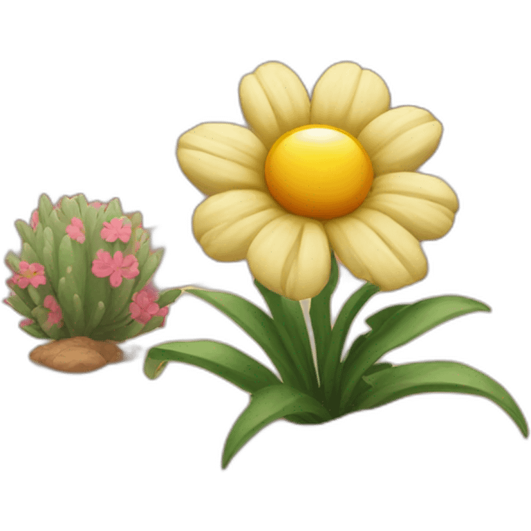 Flower and desert emoji