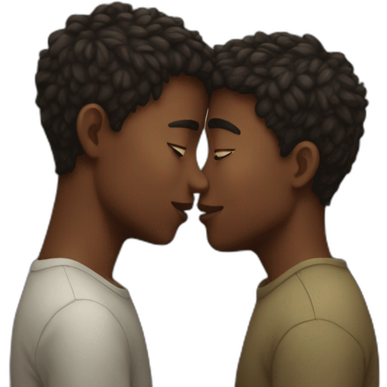 boys kissing emoji