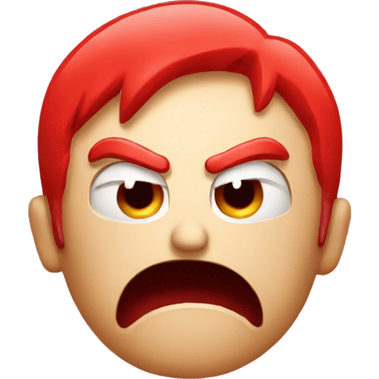 red angry face emoji with symbols emoji