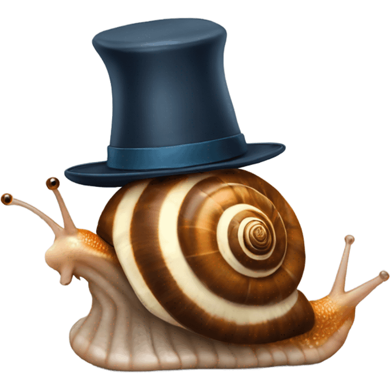 Snail with hat emoji