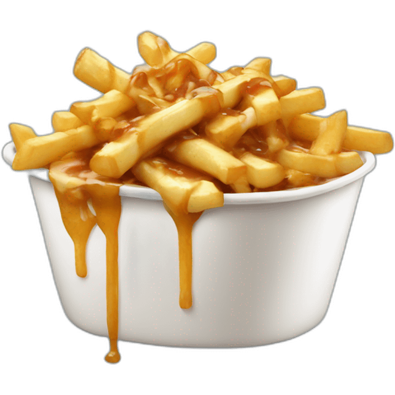 Poutine qui mange une poutine emoji