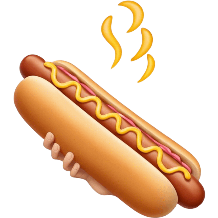 Fist holding a hot dog emoji