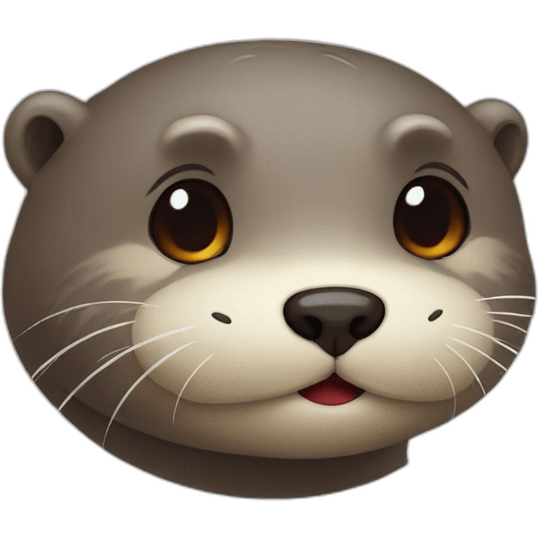 sad otter crying red emoji