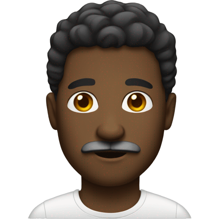 black man with mustache  emoji