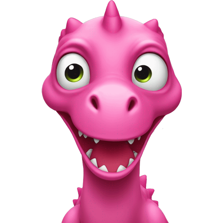 pink dinosaur hear eyes emoji