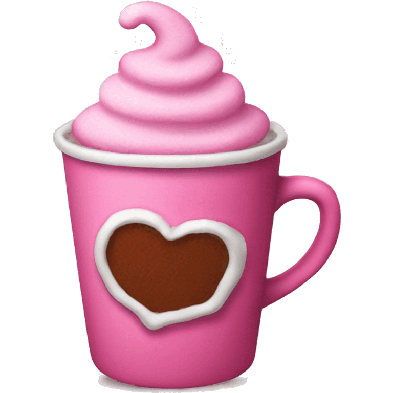 aesthetic Christmas Pink cup of cocoa emoji