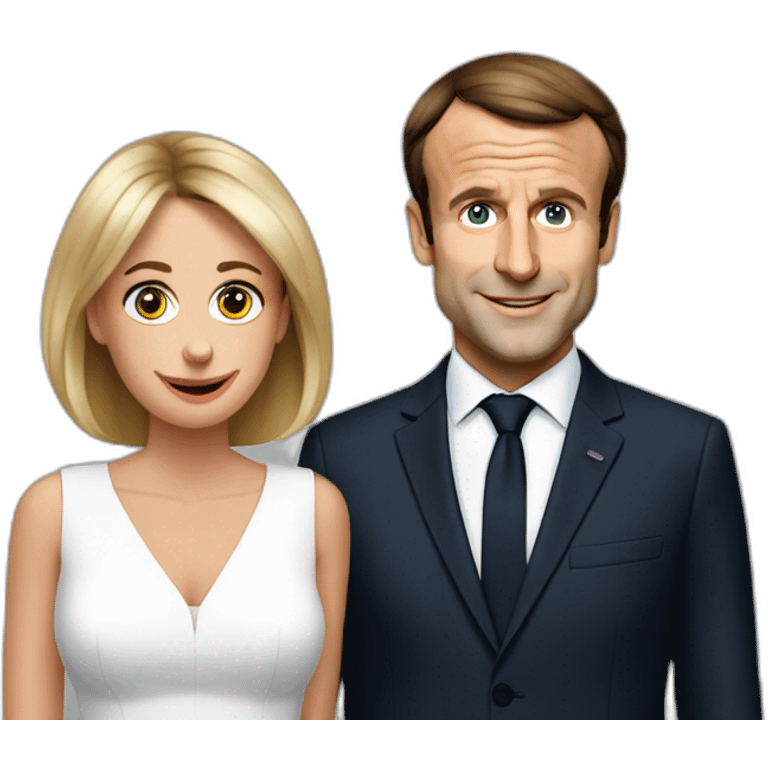 Emmanuel macron et Brigitte qui se font des gâteries emoji