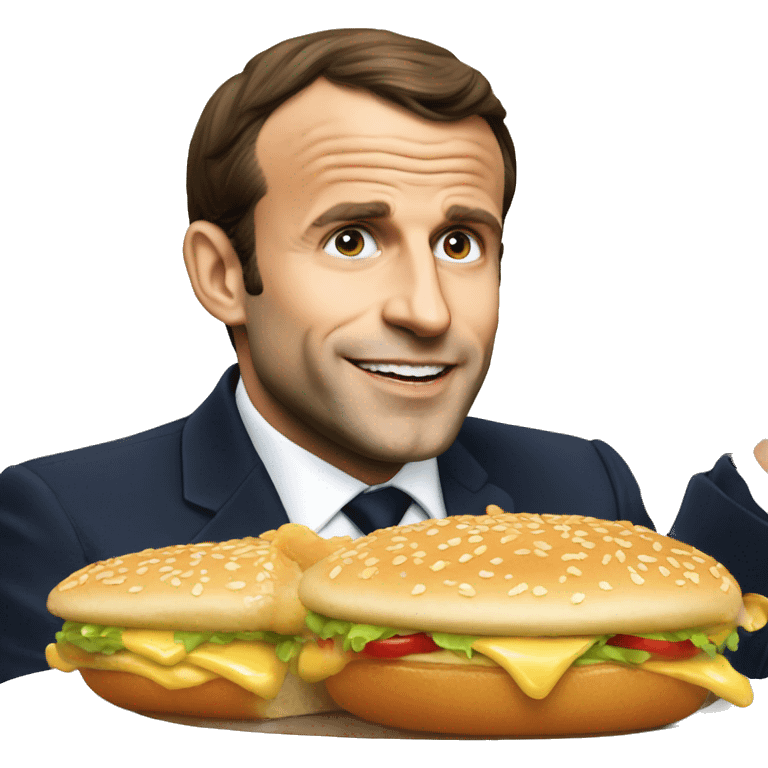 Macron qui mange BK emoji