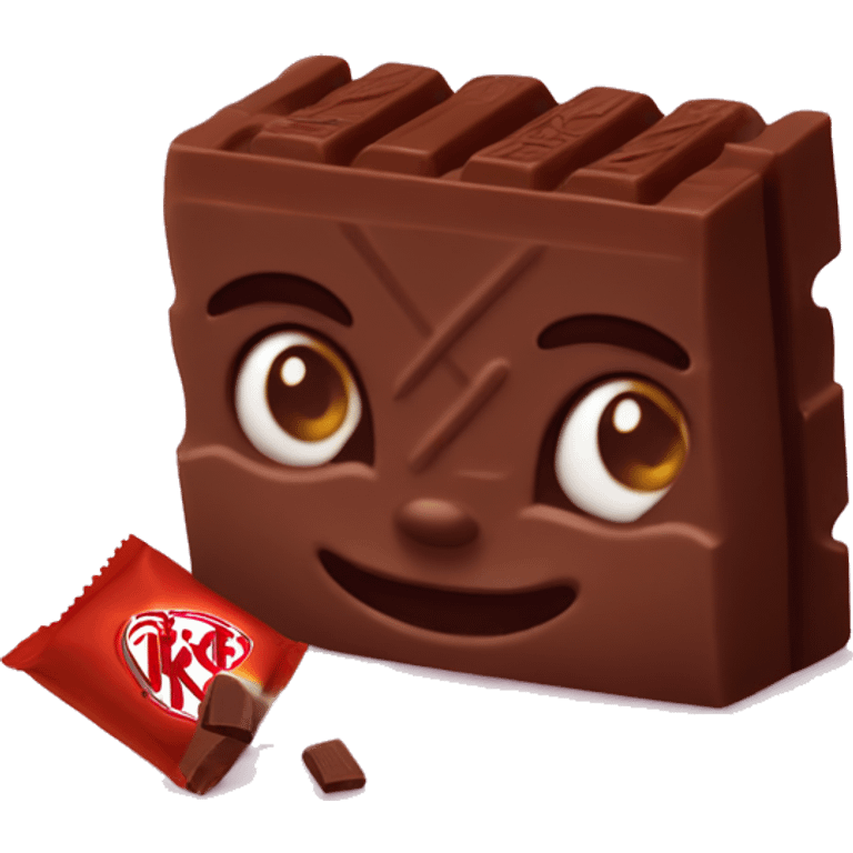 kitkat eating a kitkat emoji