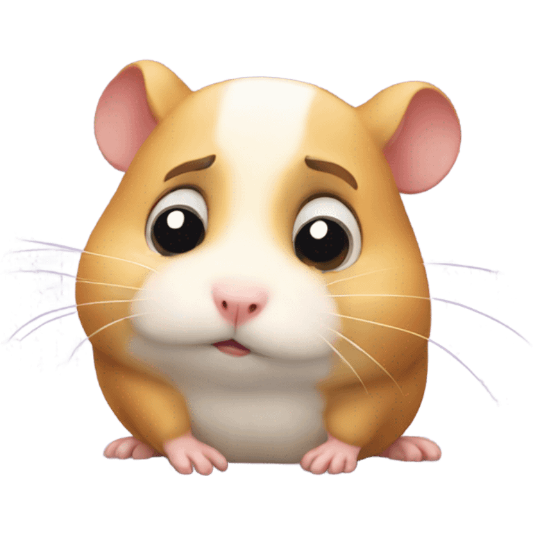 Sad hamster  emoji