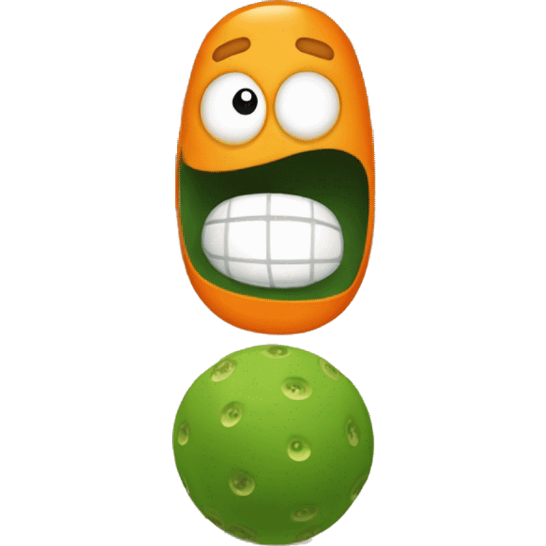 pickle ball orange colo emoji