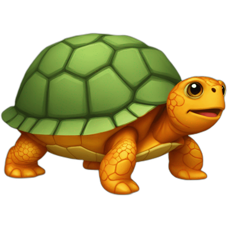 Orange turtle emoji