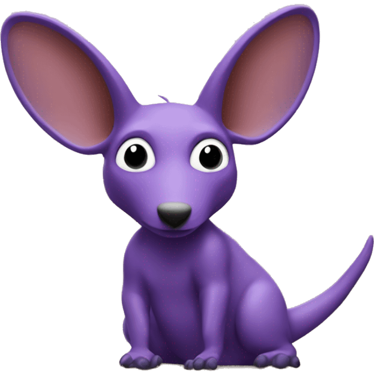 purple Aardvark watching a radar screen emoji