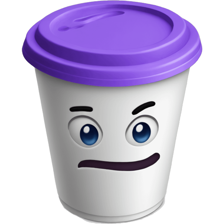 purple water in white styrofoam cup emoji