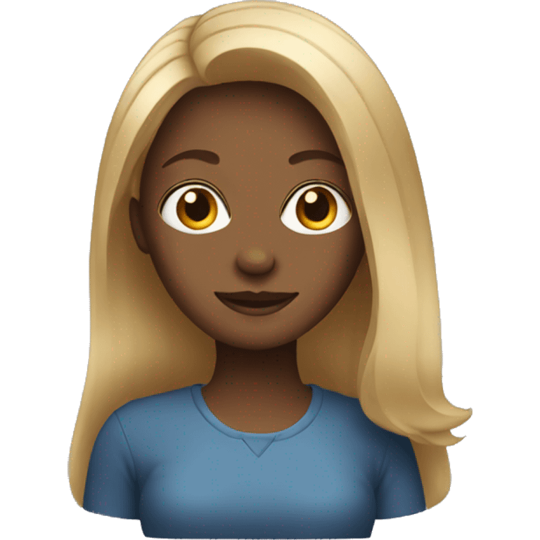 Dark blonde girl emoji