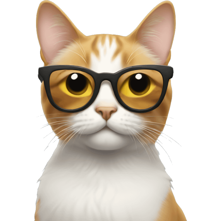 cat wearing sunglasses looking up to the right emoji