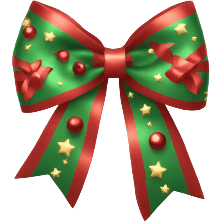 aesthetic christmas bow emoji