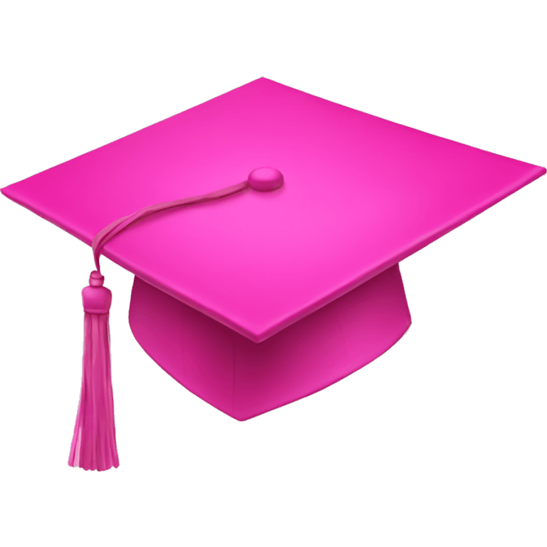 Pink graduation cap emoji