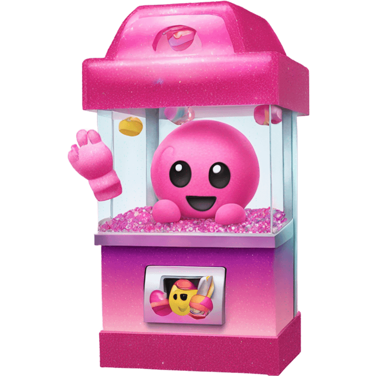 Pink ombre claw machine with glitter  emoji