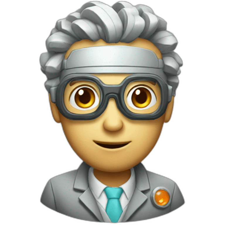 crazy robot scientist emoji