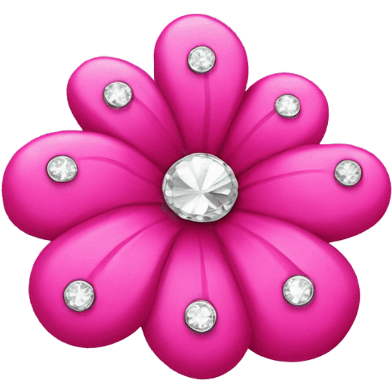 Dress to impress hot pink flower with crystals emoji