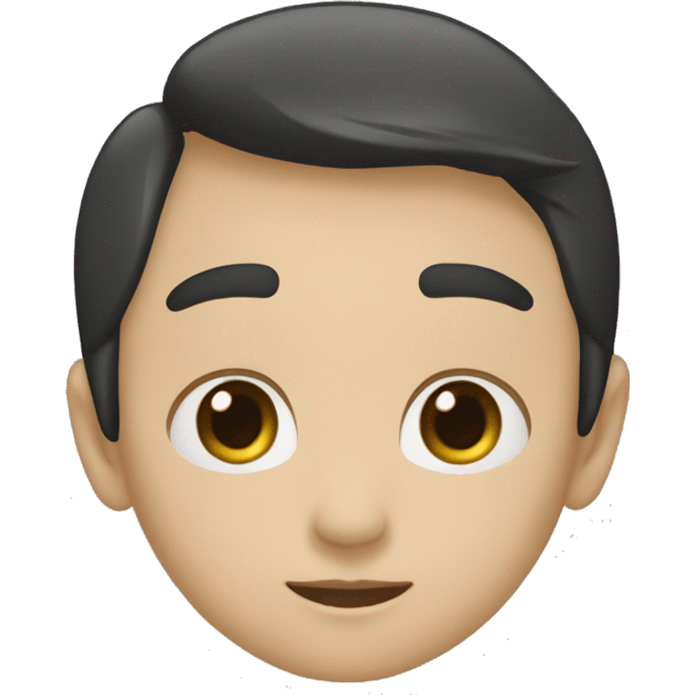 面部没有表情的男孩或女孩，他们头上带着帽子 emoji