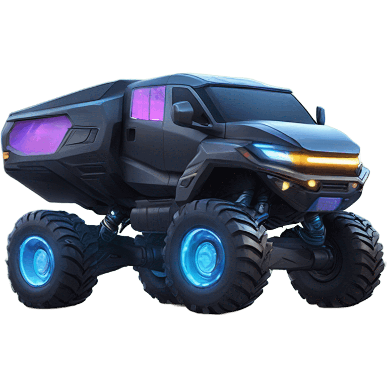 cyber punk six wheel drive Truck emoji