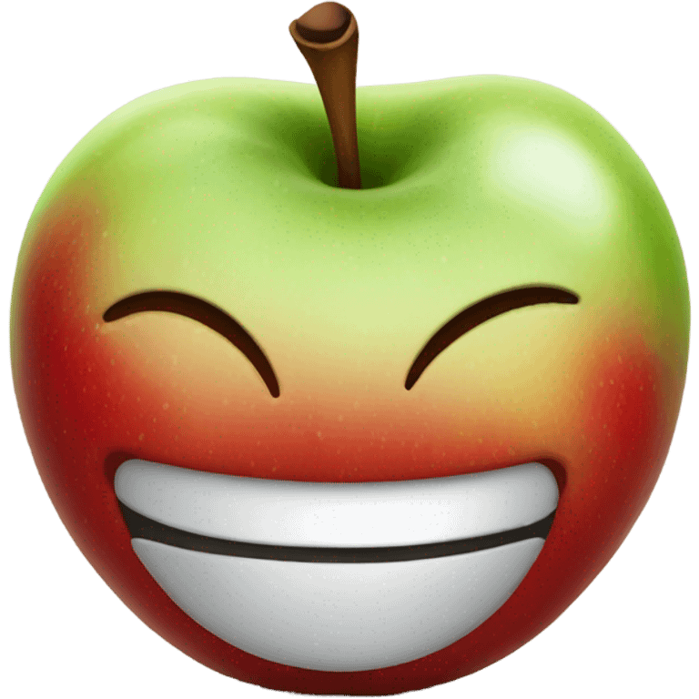 Apple smirking emoji