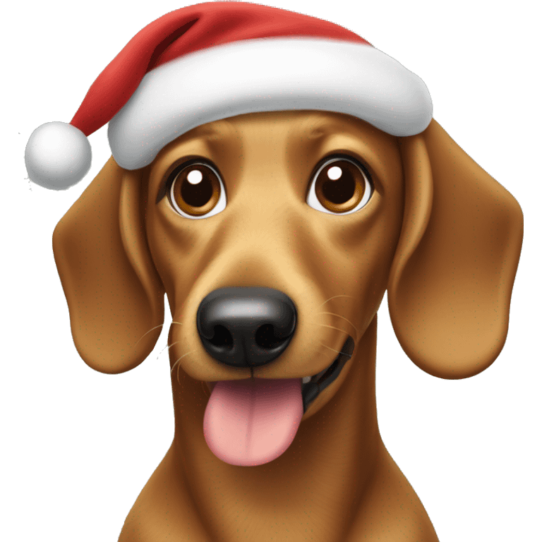 Christmas weenie dog emoji