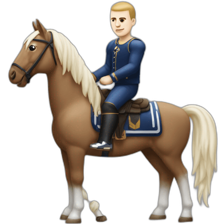 nikola jokic on a tiny horse emoji