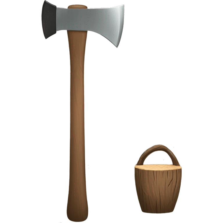 man chopping tree with axe  emoji