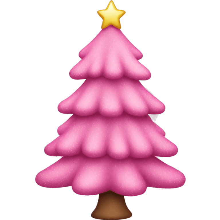 cute pink christmas tree  emoji