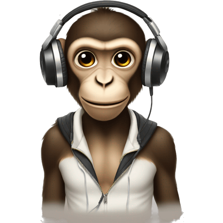 Monkey wearing headphones  emoji