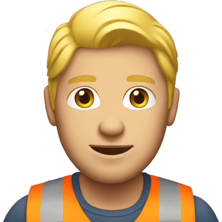 Blonde male construction emoji