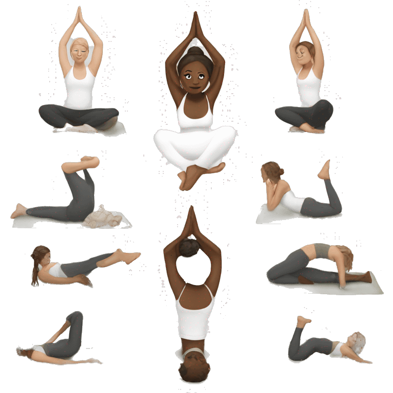 Yoga white women emoji