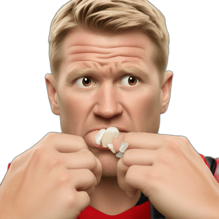 Eddie Howe biting nails emoji