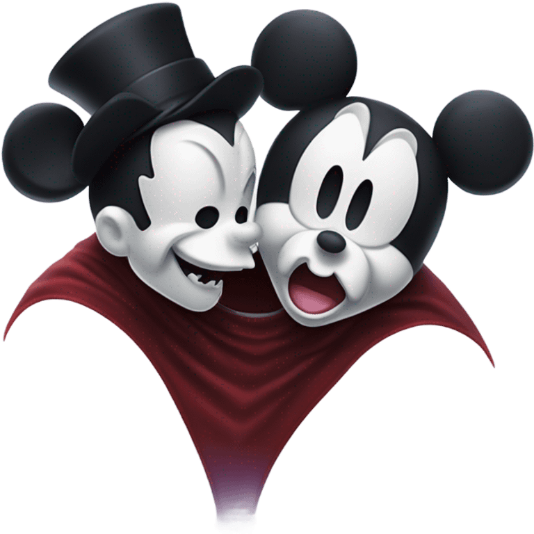 Mickey mouse ghost kiss vampire emoji